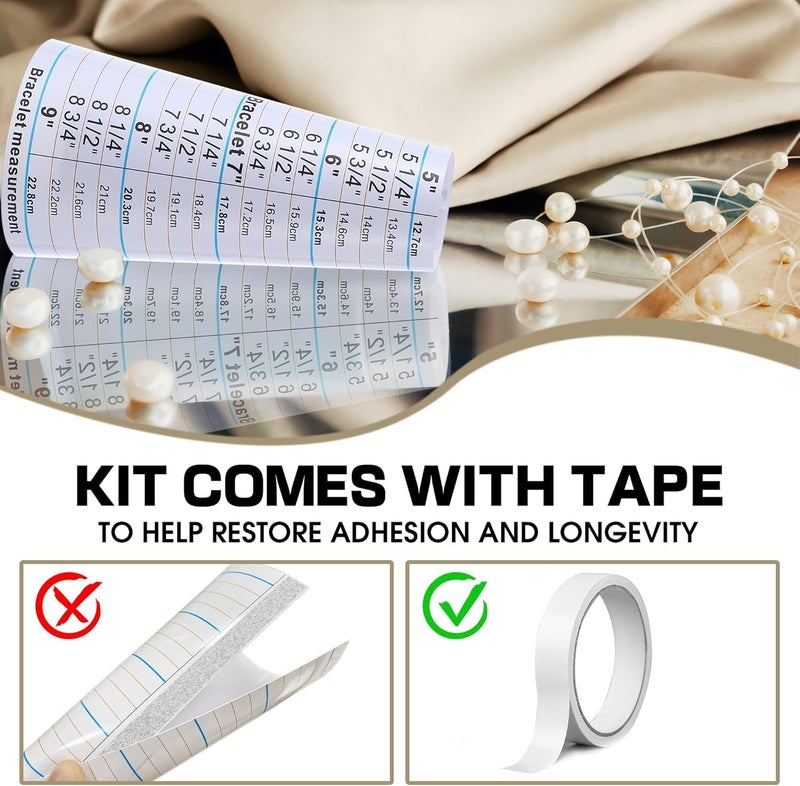 مجموعة أدوات قياس حجم الأساور، قالب أساور قابل للتعديل مع شريط قياس من 5-9 بوصات، أداة قياس المعصم البلاستيكية لصنع المجوهرات، مقياس الأساور لقياس المعصم بدقة، قطعتين - Image 5